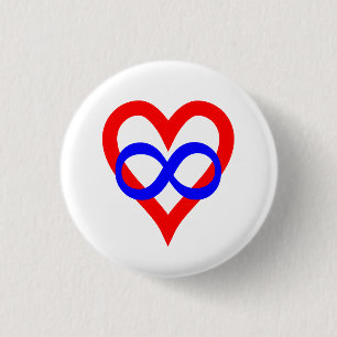 Polyamorer-Druckknopf (Symbol) Button