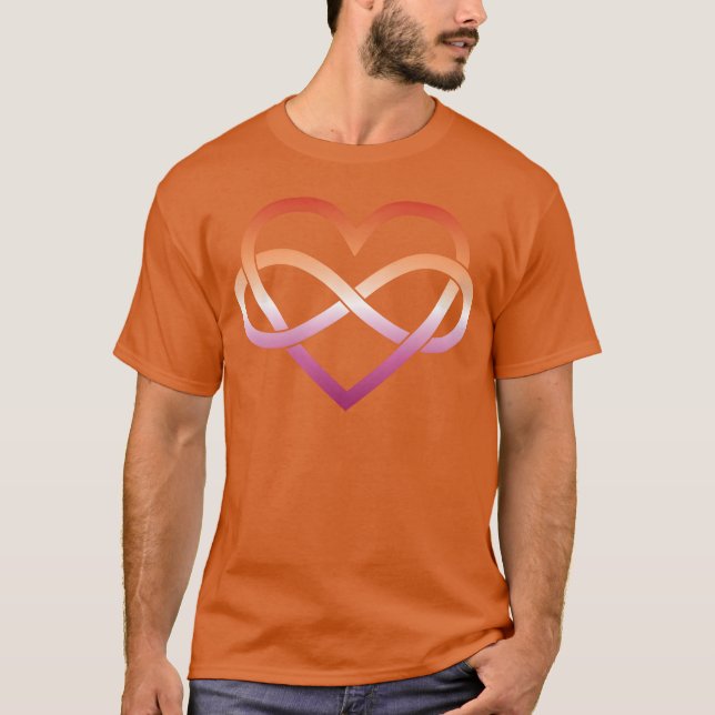 Polyamorie Unendlichkeit Herz Lesbisch T-Shirt (Vorderseite)