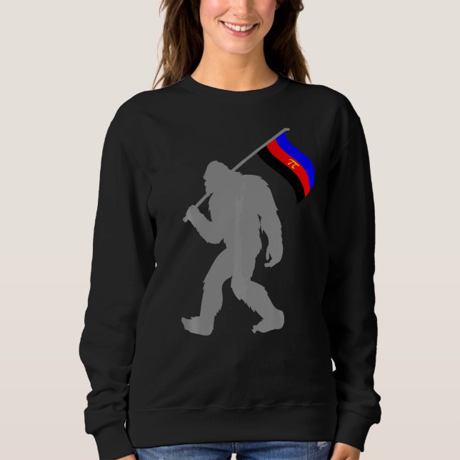 Polyamoroses Flag Monster auf polyamorosen Sweatshirt (Vorderseite)