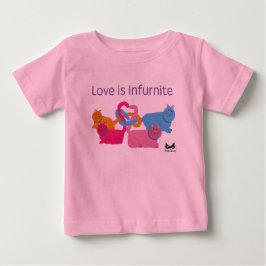 Polyamory Heart Cats Baby T-shirt
