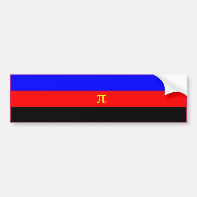 POLYAMORY PRIDE FLAG BAR AUTOAUFKLEBER (Vorne)