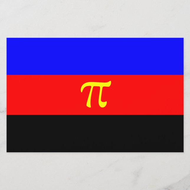 Polyamory-Stolperflagge Briefpapier (Vorderseite)