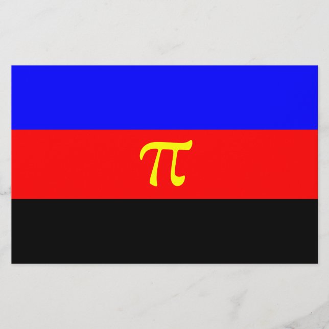 Polyamory-Stolperflagge Briefpapier (Vorderseite)