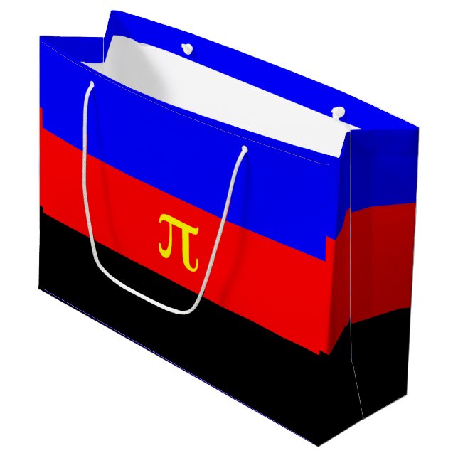 Polyamory-Stolperflagge Große Geschenktüte (Vorderseite Schrägansicht)