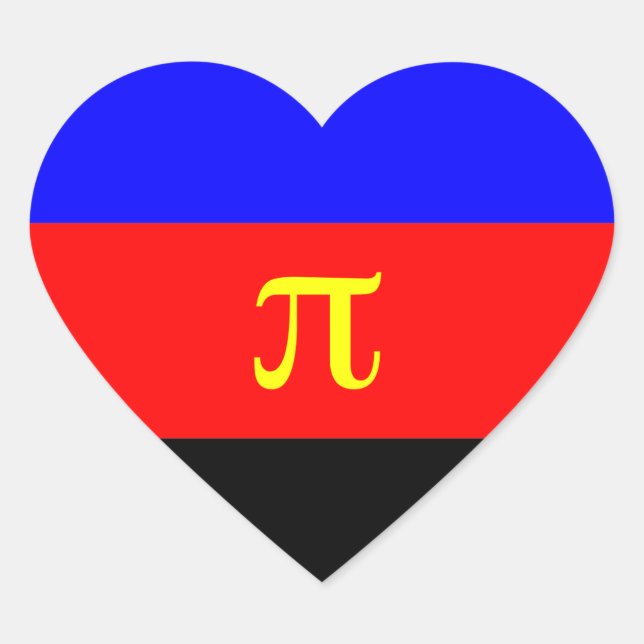 Polyamory-Stolperflagge Herz-Aufkleber (Vorderseite)