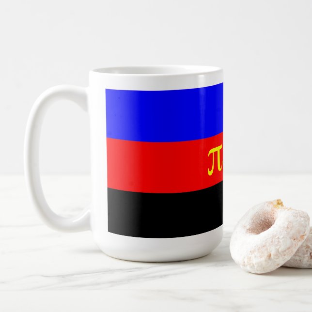 Polyamory-Stolperflagge Kaffeetasse (Mit Donut)