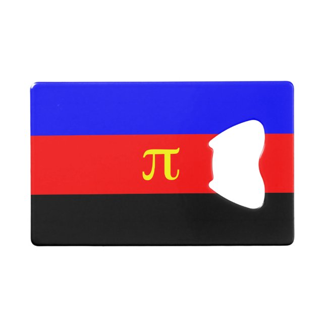 Polyamory-Stolperflagge Kreditkarten Flaschenöffner (Vorderseite (Horizontal))