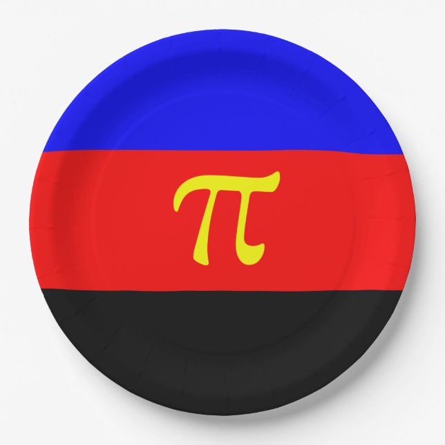 Polyamory-Stolperflagge Pappteller (Vorderseite)