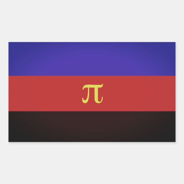 Polyamory-Stolperflagge Rechteckiger Aufkleber (Vorderseite)