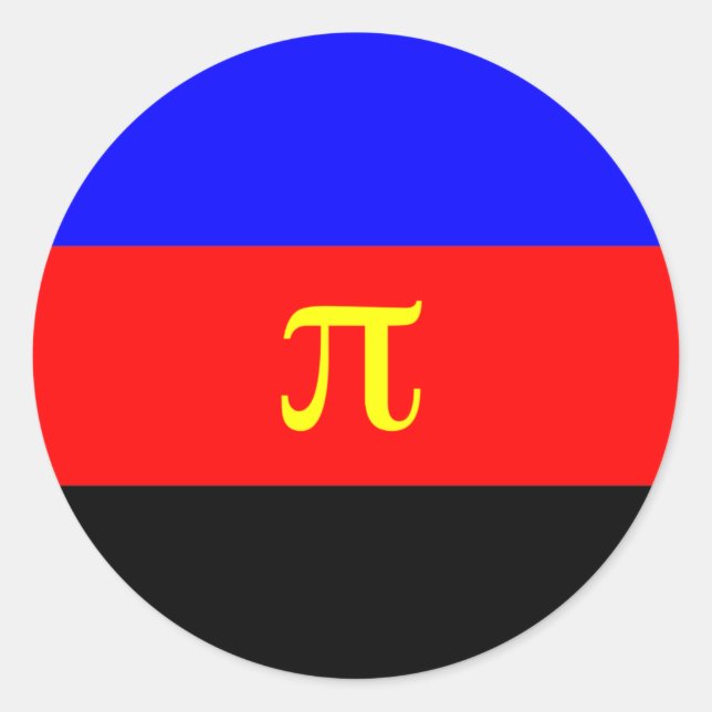 Polyamory-Stolperflagge Runder Aufkleber (Vorderseite)