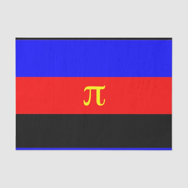 Polyamory-Stolperflagge Seidenpapier (Vorderseite)