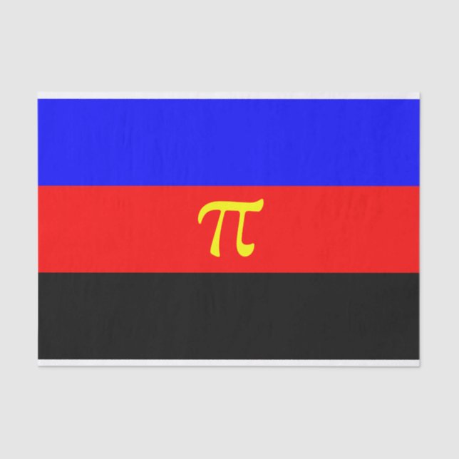 Polyamory-Stolperflagge Seidenpapier (Vorderseite)