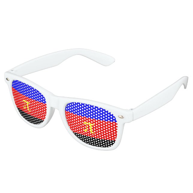 Polyamory-Stolperflagge Sonnenbrille (Schrägansicht)