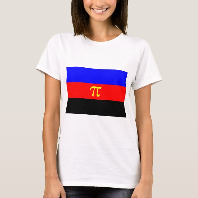 Polyamory-Stolperflagge T-Shirt (Vorderseite)