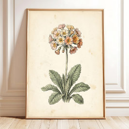 Polyanthus Botanische Leinwanddruck-Galerie-Kunst Poster
