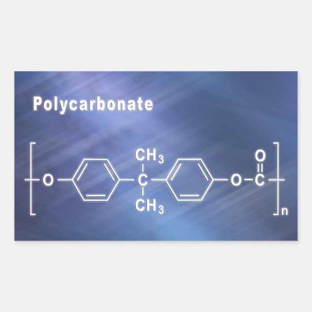 Polycarbonat PC Lexan Rechteckiger Aufkleber (Vorderseite)