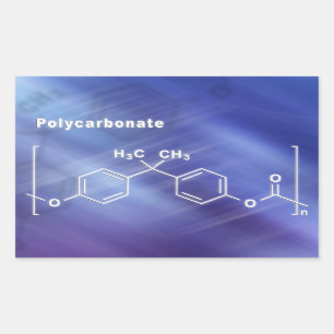 Polycarbonat Rechteckiger Aufkleber