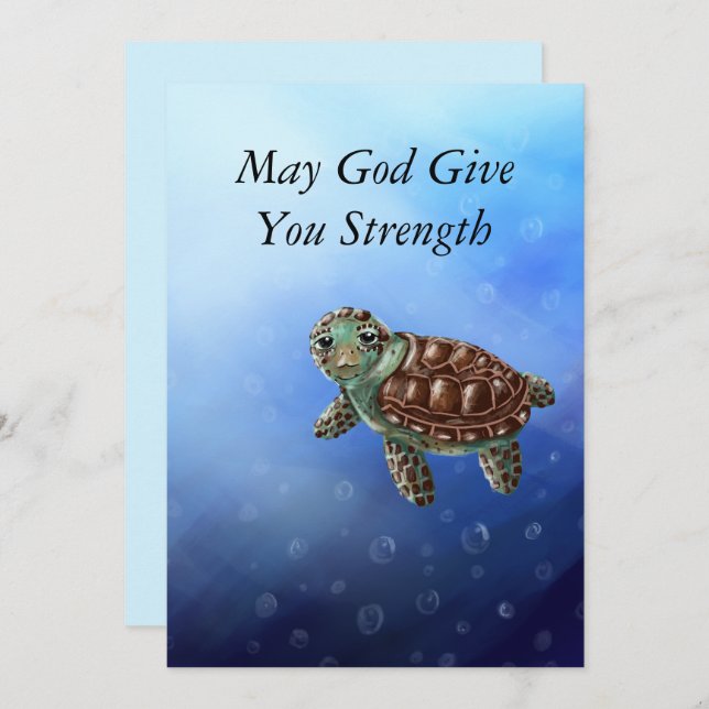 Polycarp's Journey Sympathy Card Dankeskarte (Vorne/Hinten)