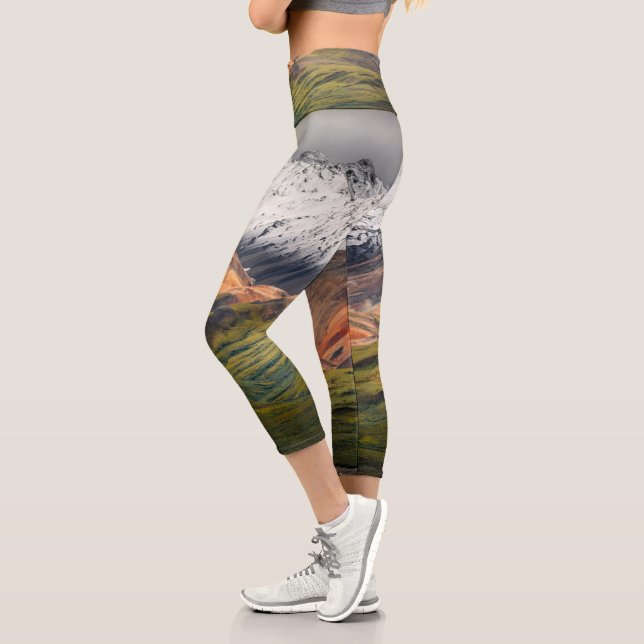 Polychrome-Berg, Denali NP, Alaska Capri Leggings (Links)