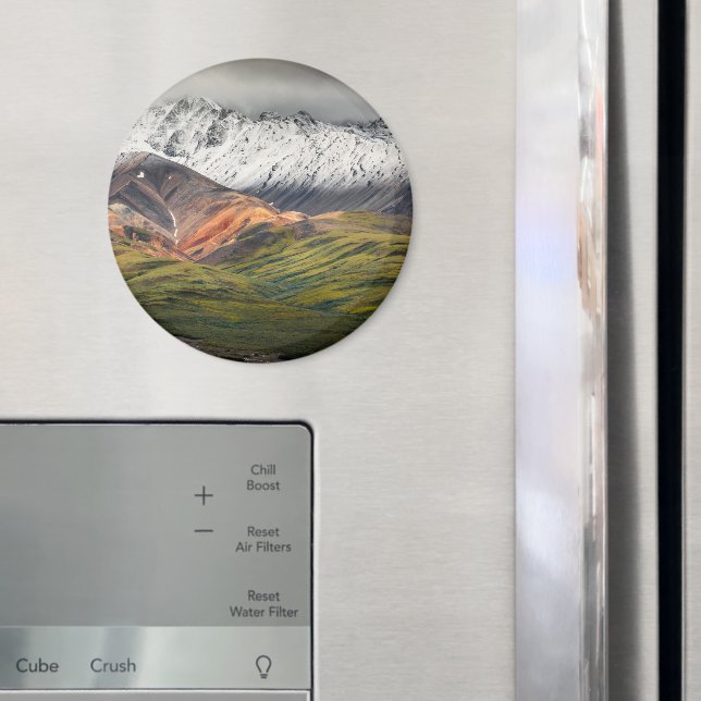 Polychrome-Berg, Denali NP, Alaska Magnet (In Situ (Kühlschrank))