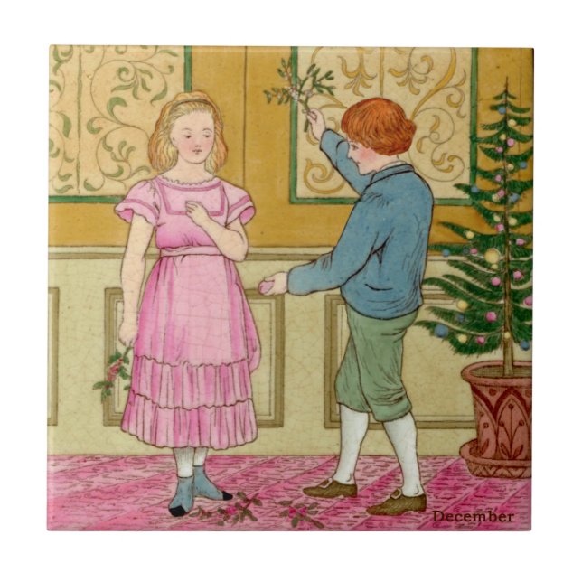 Polychrome Wedgwood Antiquariat Repro Fliese (Vorderseite)