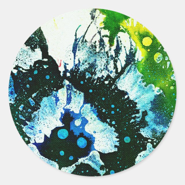 Polychromoptik #2C von Michael Moffa Runder Aufkleber (Vorderseite)