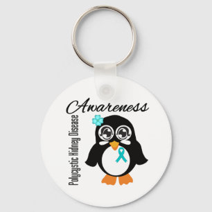 Polycystic Kidney Disease Awareness Penguin Schlüsselanhänger