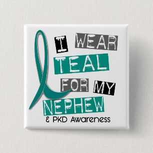Polycystic Nieren-Krankheit PKD aquamarin für Button