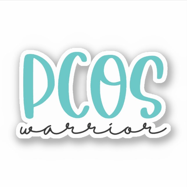 Polycystic Ovary Syndrome Awareness, PCOS Warrior Aufkleber (Vorderseite)