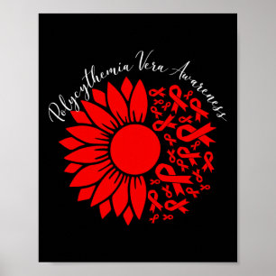 Polycythaemia Vera Bewusstsein Rote Sonnenblume Mp Poster