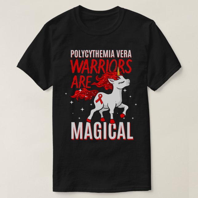 Polycythemia Vera Awareness PV Warrior Erythremia  T-Shirt (Design vorne)
