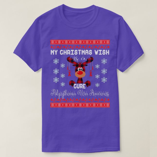Polycythemia Vera Mein Weihnachtswunsch ist ein He T-Shirt (Design vorne)