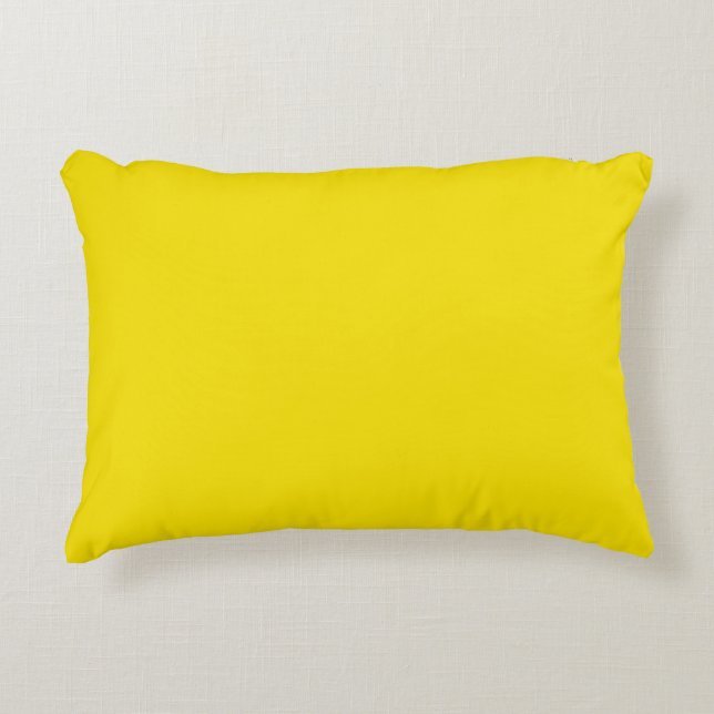 Polyester Accent Pillow 16" x 12", gelb Dekokissen (Vorderseite)