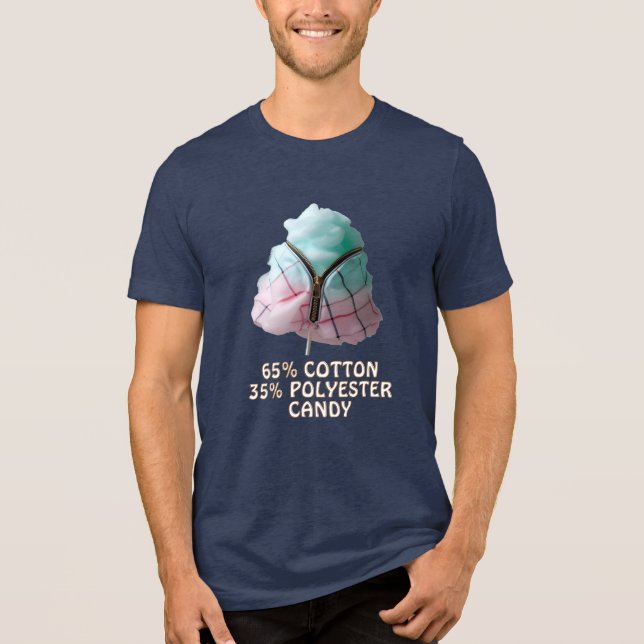 Polyester-Baumwoll-Mischung Zuckerwatte Tri-Blend Shirt (Vorderseite)