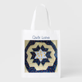 Polyester-Beutel - Star Quilt Muster Wiederverwendbare Einkaufstasche