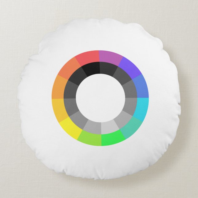 Polyester-MOGAI-Kissen Rundes Kissen (Vorderseite)