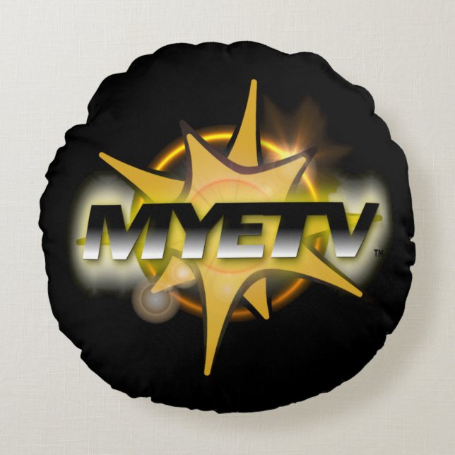 Polyester-Rundkopfkissen von MYETV Rundes Kissen (Vorderseite)