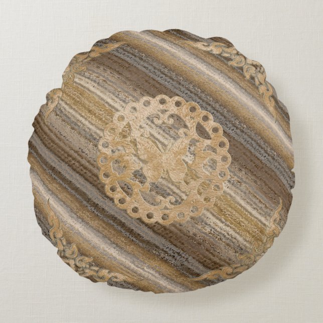 Polyester-Rundwurfkissen mit benutzerdefinierter B Rundes Kissen (Vorderseite)