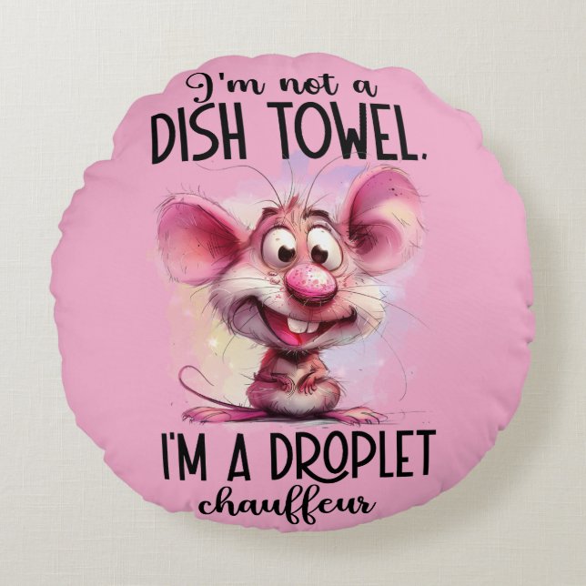 Polyester-Rundwurfkissen mit benutzerdefinierter B Rundes Kissen (Vorderseite)