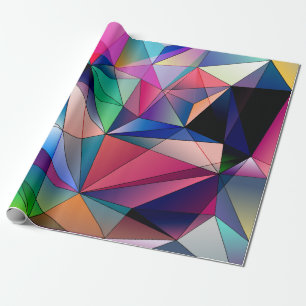 Polygon-Diamant-geometrischer Hintergrund Geschenkpapier