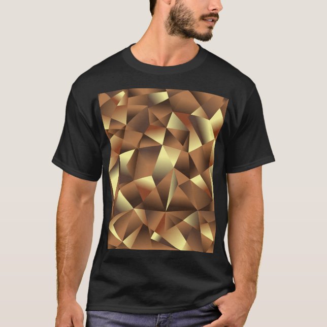 Polygon Hintergrund: Abstrakte Texturkunst T-Shirt (Vorderseite)
