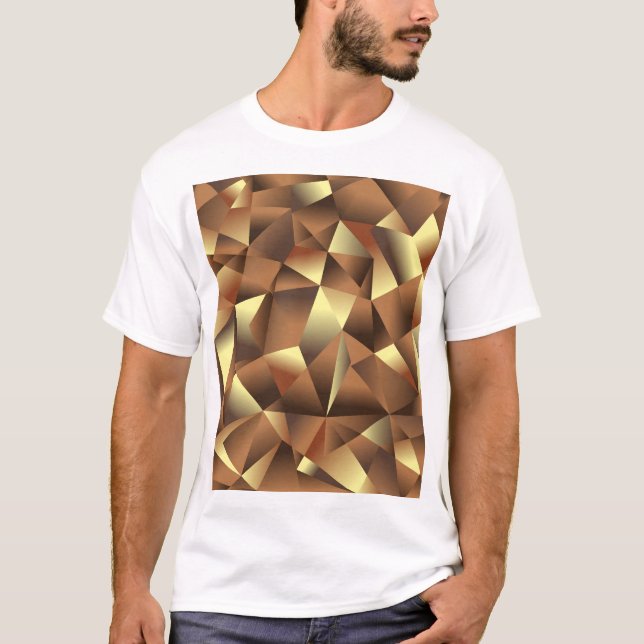 Polygon Hintergrund: Abstrakte Texturkunst T-Shirt (Vorderseite)