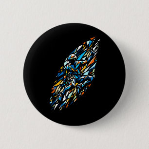 Polygon Kunst Felsenkletterer Klettern Bouldern Bo Button