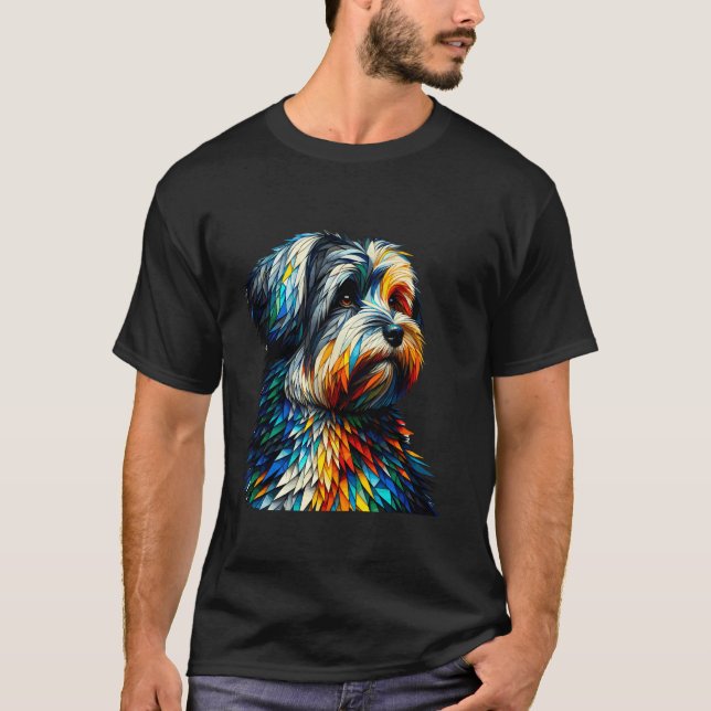 Polygon Kunst Havanese Havaneser T-Shirt (Vorderseite)