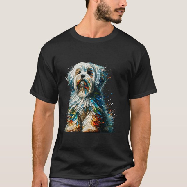 Polygon-Kunst Malteser Malteser T-Shirt (Vorderseite)
