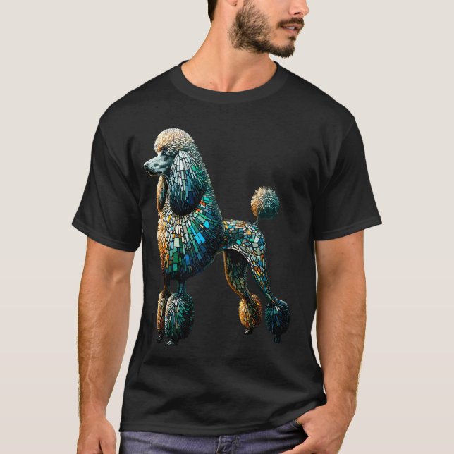 Polygon-Kunst Pudel Pudel T-Shirt (Vorderseite)