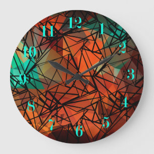 Polygon, malend große wanduhr