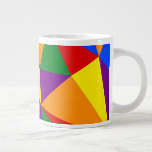 Polygon-Regenbogenmuster Jumbo-Tasse