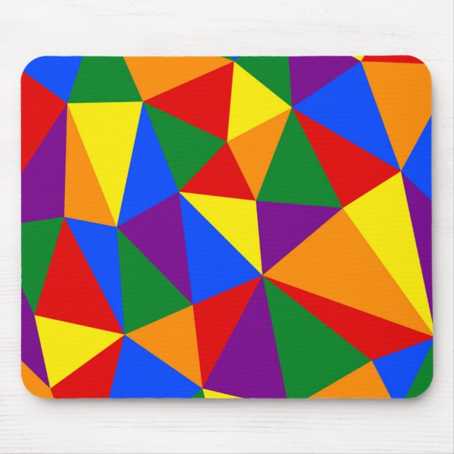 Polygon-Regenbogenmuster Mousepad (Vorne)