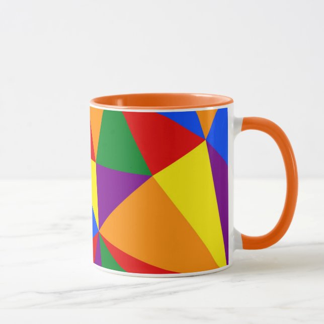 Polygon-Regenbogenmuster Tasse (Rechts)